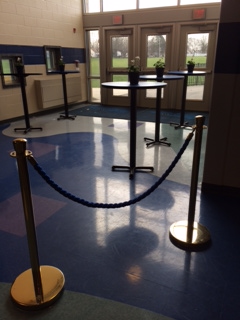 Roped off Breakfast Area 